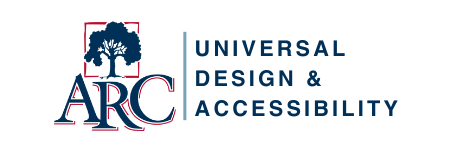 Universal design and accessibility at American River College (tree logo)