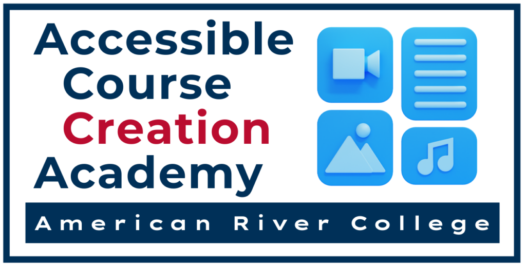 Accessible Course Creation Academy at ARC logo.
