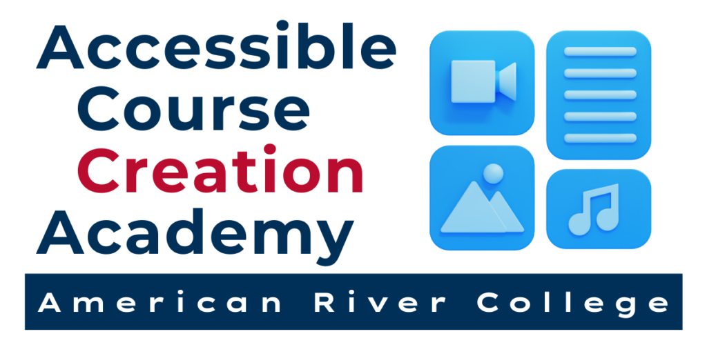 Accessible Course Creation Academy Logo 2025