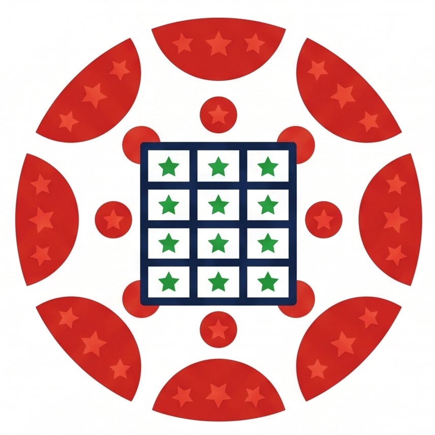 Canvas logo with grading rubric grid icon