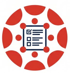 Canvas logo with quiz checklist icon
